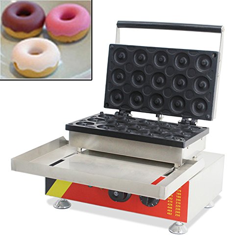 Wotefusi Donut Maker Donut Backer 15 Pieces Electric Doughnut Maker Machine for Commercial Use 110V