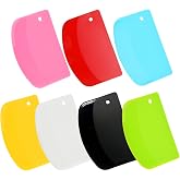 7PCS Dough Scraper, Plastic Bench Bowl Scraper for Baking, Cake, Bread | Multipurpose, for Kitchen, Pizza, Pastry