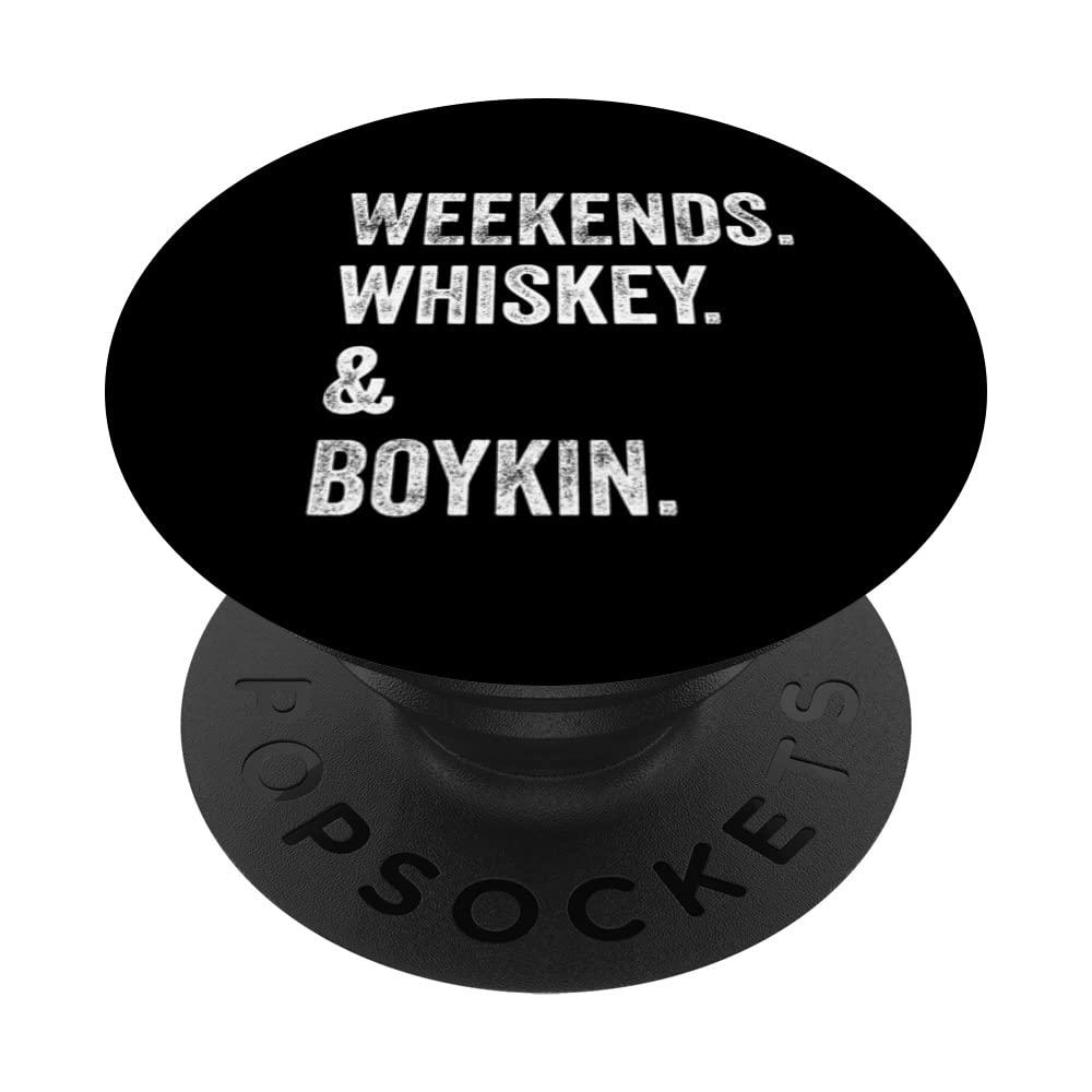 Weekends Whiskey and Boykin Funny Dog PopSockets Swappable PopGrip