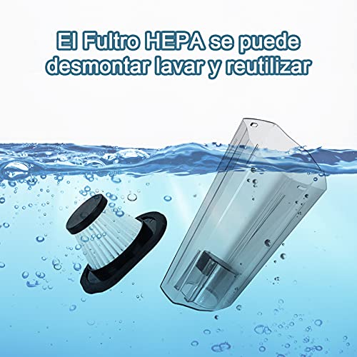 aifulo Aspiradora de Mano sin Cable Potente Aspiradoras 8000PA 120W,Aspirador de Mano con Luz LED y Carga Rápida,Aspirador en Seco y Hmedo para Coche Hogar y Oficina