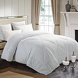 INGALIK All-Season Bed Comforter Best Soft Down Alternative Quilted Comforter - Winter Warm - Machine Washable (White, King 90 x 102 inches)