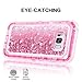 Galaxy S8 Plus Case,Wollony 360 Full Body Shockproof Liquid Glitter Quicksand Bling Case Heavy Duty Phone Bumper Soft Non-Slip Clear Rubber Protective Cover for Samsung Galaxy S8 Plus - Pink