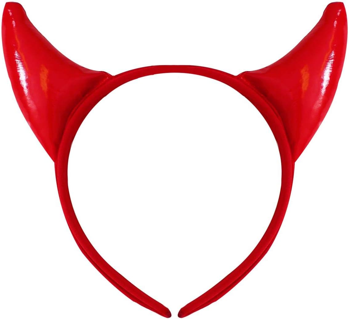 DEVIL HORNS FANCY DRESS ACCESSORY RED DEVIL HORNS ON HEADBAND