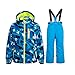 WOWULOVELY Boy's Ski Jacket Pants Windproof Snow Suit Waterproof 2-Piece Snowsuit Girls Unisex