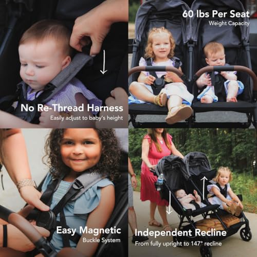 Strolee Lightweight Double Side by Side Stroller - 22 Lbs, 9.5