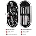 Manicure Pedicure Set Stainless Steel Nail Clippers Travel Grooming Kit with Protable Case-UHIBROS (Black)