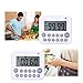 Digital Kitchen Timer, TuoPulife Simultaneous Cooking Timing Countdown Up Pocket Timer, Large Led Display, Loud Alarm, Memory Stopwatch Function, Magnetic Back (Battery included) (1 Pack)