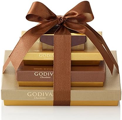 Godiva Chocolatier Sweet Surprise Gift Tower, Chocolate Variety Gift Basket, Great for Hostess Gifts, 46 Count