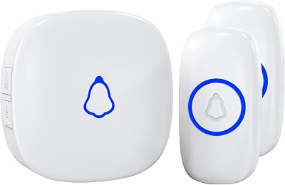 SECRUI Wireless Doorbell 1000 ft IP55 Waterproof 58 Melodies Plug Receiver