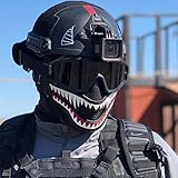 OneTigris X Storm Airsoft Mask with Removable Shark Jaw Morale Patch