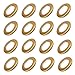 LANDGOO Curtain Grommets 1-9/16 Inch Inner Diameter 16Pack Matte Gold Curtain Eyelets for Hanging Eyelet Curtains