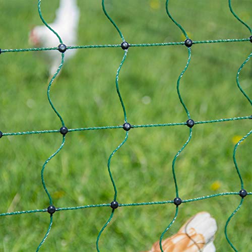 horizont Geflügelnetz easy Elektronetz, Doppelspitze 50 m, 120 cm hoch, mit Strom, mobiler Hühnerzaun elektrifizierbar… – Bild 8