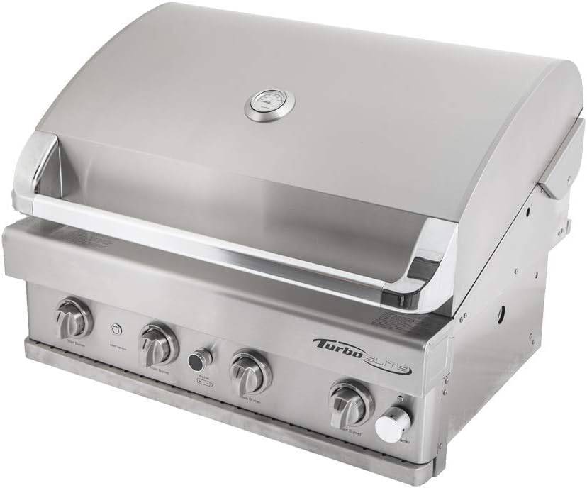 review Barbeques Galore Turbo Elite 32-inch 4-Burner Built-in BBQ Gas Grill - Natural Gas - BTE3216ANG