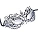 Signstek Venetian Luxury Style Metal Filigree Princess Masquerade Mask, Black