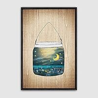 Framed Canvas Wall Art Bottle and Bulb Canvas Prints Home Artwork Decoration for Living Room,Bedroom - 16x24 inches