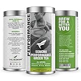 Taiy Nutrition Organic Sencha Premium Performance Green Tea, Antioxidant, Fat Burner, Endurance, Energy, Recovery, 12 Premium Sachets, 2-3 Cup Brew Per Bag