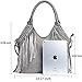 JOYSON Women Handbags Hobo Shoulder PU Leather Fashion Bag Tassels Gray