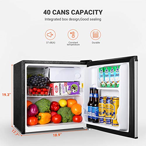 Compact Refrigerator, TACKLIFE 1.6 Cu.ft Mini Fridge With Freezer