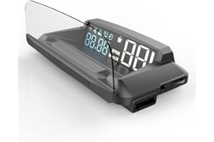 RILOER 3D HUD Head Up Display Speedometer Digital Speed MPH Overspeed Alarm Fatigue Driving Alert Altitude Windshield Projector Universal for All Cars Truck Vehicle