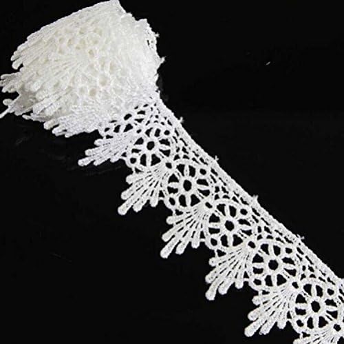 2 Yards Flower Trimming Lace Venise Applique Sewing Bridal Wedding Decoration White for Crown Making