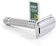 Edwin Jagger Double Edge Safety Razor, Knurled, Short Handle, 5 blades