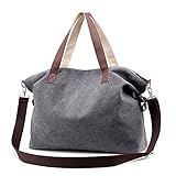 Women's Handbags,LOSMILE Shoulder Bags Top Handle Beach Tote Purse Crossbody Bag (Grey)