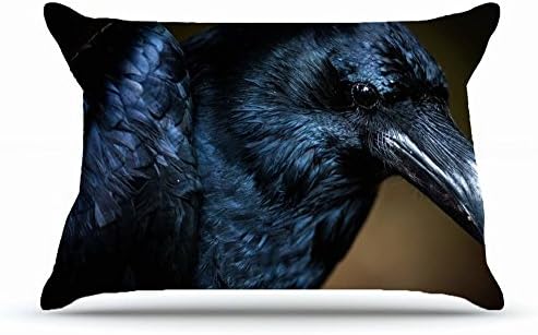 Xcdhhd Queen Pillowcase Size 20 x 30 Inches Cotton Pillowcases Decorative Pillow Cover with Hidden Zipper Decor Cushion Covers - Animal Crow For Bedding Room
