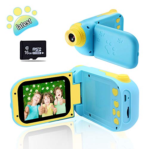Pussan Kids Camera 8.0 MP Digital Cameras for Children 2.4 Inch Screen Digital Video Recorder Electronic Toy Great Birthday Gifts Christmas Toys for 4-8 Year Old Girls Boys Blue(16G SD Card Included)