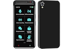 LTDNB Language Translator Device, Two Way Real-Time Voice Translation, Support 138 Languages, Portable Online Offline Translation for Business Learning Travel, 4.1” HD Inch Touch Screen (Black)