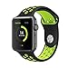 AdMaster Apple Watch Bands 42mm,Soft Silicone Replacement Wristband for iWatch Apple Watch Series 1/2/3 - S/M Black/Volt