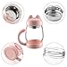 BZY1 Cute Cat Tea Mugs 420 ml / 14 oz Portable Glass Tea Cup With a Lid and Strainer - Heat Resistant Mugs Gift (Blue)