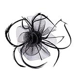 Womens Fascinator Hat with Headband Black