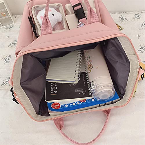 Kawaii Backpack Fashion Waterproof With Kawaii Pin and Accessories Nylon Women Backpack Travel Rucksack for School for Teenage Girl