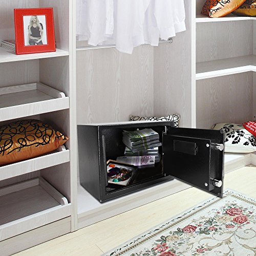 TUFFIOM 1.2 CF Security Safe Box, Electronic Cabinet Safe with Digital Keypad Lock & Keys, Perfect for Home Office Use, to Store Cash Jewelry, Batteries Included - Thumbnail 6