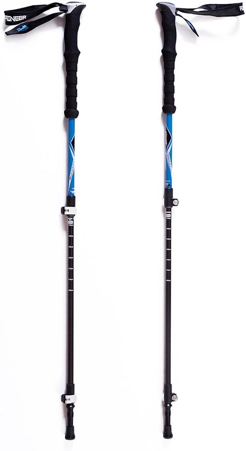 WalKtrip trekking poles carbon fiber trekking poles hiking sticks collapsible pole Women & Children - Carbon Fiber Climbing, hiking, 2-Pack