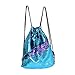 Play Tailor Mermaid Sequin Bag, Reversible Sequins Drawstring Backpack Glittering Outdoor Sports Bag Dance Bag