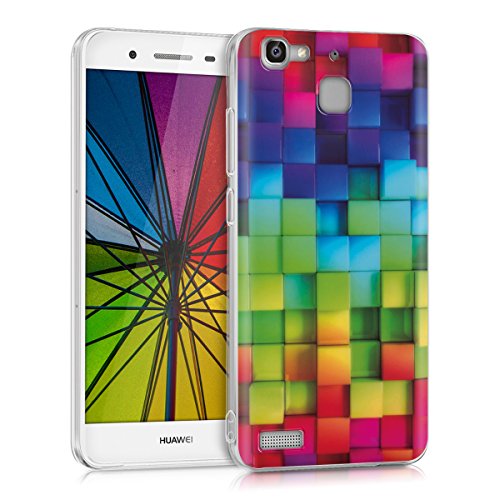 kwmobile TPU silicone case for Huawei GR3 / P8 Lite SMART IMD Design protective cover - soft mobile case Design rainbow cubes
