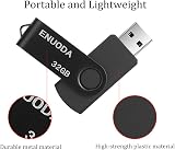 ENUODA 32GB USB 2.0 Memory Stick Swivel Design Black view 2