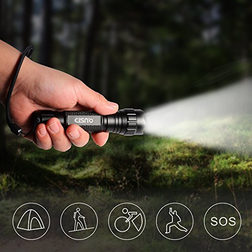 CISNO 1000 Lumens Tactical Flashlight Light With Mount and Pressure Switch For Picatinny Quad Rail Rifle