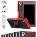 Sony Xperia L1 Case,Mama Mouth Shockproof Heavy Duty Combo Hybrid Rugged Dual Layer Grip Cover with Kickstand for Sony Xperia L1 (with 4 in 1 Packaged),Red