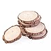 OULII Wood Slices Tree Log Discs Rustic Wedding Christmas Ornaments, 7-9CM, 10pcs