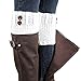 BeautyIn Womens Short Crochet Leg Warmers Knitted Buttons Socks Boot Cuffs