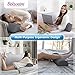 Half Moon Bolster Pillow | Multi Position Lumbar Cushion | Cooling Memory Foam Semi Roll Under Knee Support Pillow For Back Sleepers | Back Pain Relief Leg Pillow For Lower Back, Ankles, Neck (Grey)