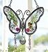 BANBERRY DESIGNS Nurse Butterfly Sun Catcher - Pressed Dried Flower Wings with Beads and a Silver Heart Charm Engraved with Nurse - 4.25 Inches - Nurses Gifts
