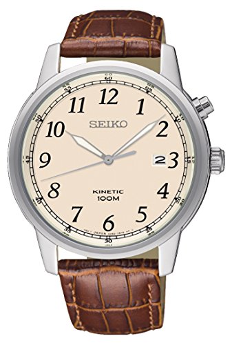 Seiko Kinetic Cream Dial Men's Watch SKA779