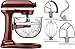 KitchenAid KF26M2XGC 6-Qt. Professional 600 with Glass Bowl - Gloss Cinnamon Dark Red