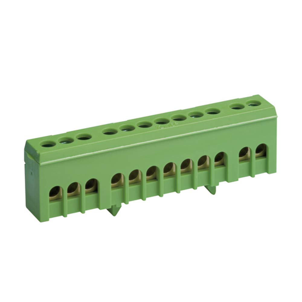 Protective Conductor Terminal Green 12-pin x 16, Wire Connectors Block