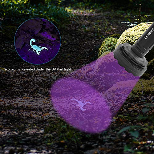BRIONAC Black Light Flashlight 100 LED 395nm Wavelength Blacklight for