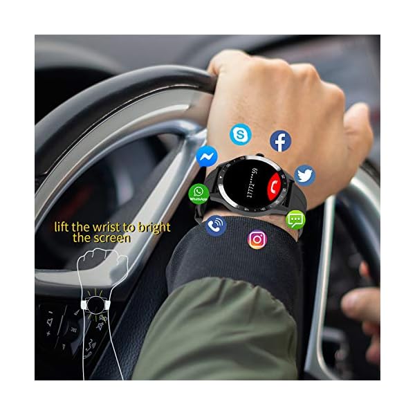 Blackview Smart Watch for Men, Full Touch Screen Fitness Trackers with Heart Rate Sleep Monitor, Fitness Watch with 5ATM…