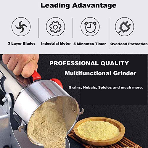 BE ONE Spice Grinders Machine, BEONE 800g Electric Spice Coffee Grinders Machine, Electric Grain Spices Cereals Coffee Dry Food Mill Grinding Machines Gristmill Home Powder Crusher Grinder (A)